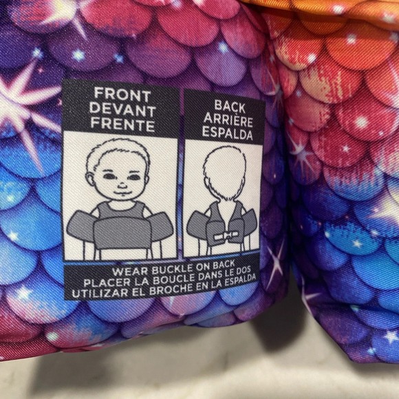 Speedo Child Life Vest With Arm Floats Kids Child 33-55 pounds Rainbow Mermaid - Picture 4 of 7